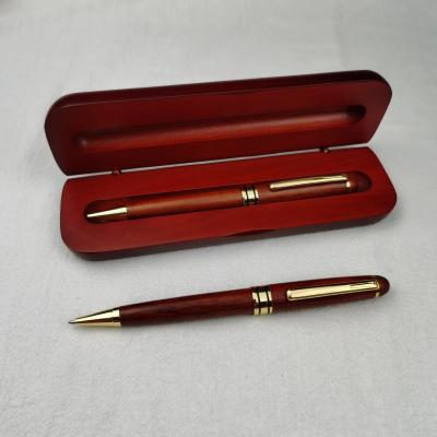 China office & Nice School Pen Handcrafted Wood Roller Pen Gift Pen With Rosewood Wooden Box Handmade Ballpoint Pen for sale