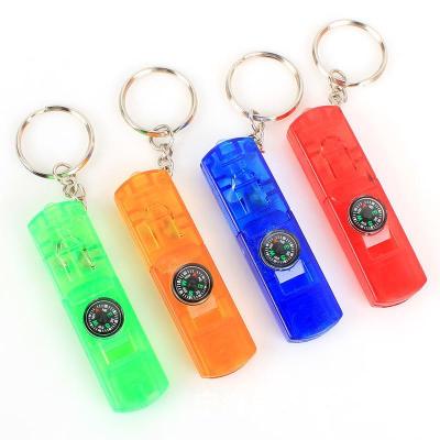 China Unionprom Whistle Key Chain Compass Outdoor Light Weight Key Chain Multifuctionable Key Chain for sale