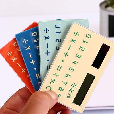 China General Purpose Calculator Unionpromo Multi Colors Solar Power Card Size Calculator for sale