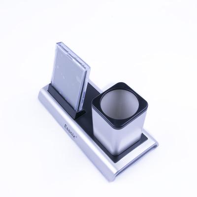 China Calendars Customized Colorful LED Clock With Square Pen Holder And Pencil Holder for sale