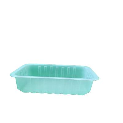 China Disposable Recyclable Custom Clear Vegetable Plastic Clamshell Box Packing Pet Salad Container for sale