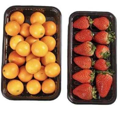 China Eco-friendly disposable thickened fresh stocked special storage box fruit vegetable tray and meat packaging box for shopping malls and supermarkets pp plastic for sale