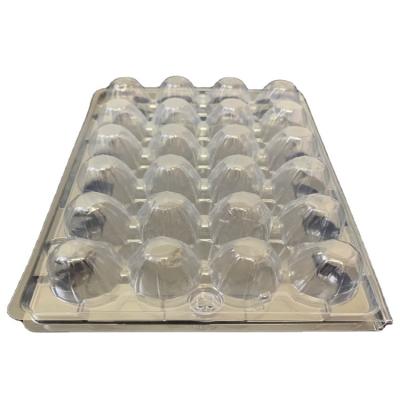 China New Product Quail Egg Box Disposable Eco Friendly Stocked Transport For 24 Holes Plastic Trays for sale