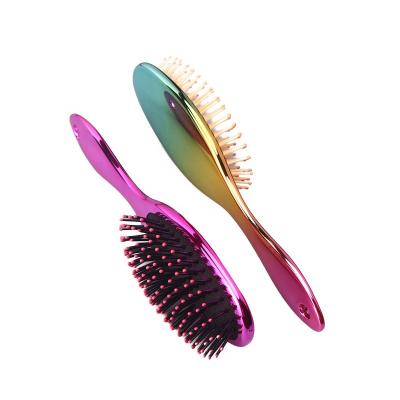 China Custom Made Comfortable Printed Hair Brush Combs Wholesale Hair Straightener Brushes Combs Colorful for sale