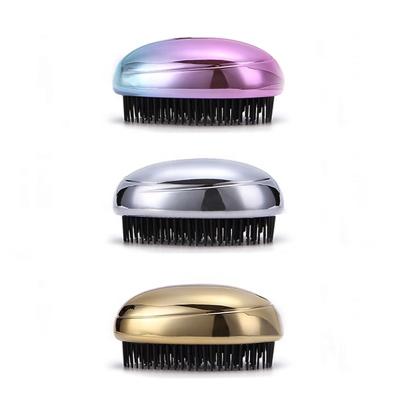 China Free Samples Private Label Egg Waterproof Rubber Finish Travel Hair Detangling Brush for sale