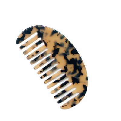 China Exquisite Marble Wave Leopard Hair Comb Dish Acetate Hairdressing Comb Waterproof Fashion Hair Styling Tool for sale