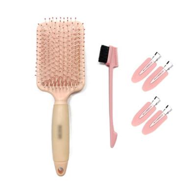 China Waterproof Wholesale Hair Pins Paddle Plating Hair Detangler Set Brush Brush Detangler Private Labeling for sale