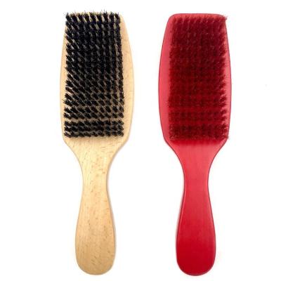 China Home Wholesale Cheap Hair Wave Brush Curve Wave Brush Order Custom Logo Detangling Paint 360 Handel Wooden Wave Hair Brush for sale