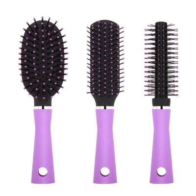 China Custom Waterproof Color Travel Hair Paddle Brush for Men and Women Kids All Hair Types Mini Detangling Paddle Brush Set for sale