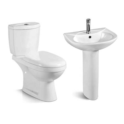 China Double-Flow Bathroom WC Toilet Set Cheap Two-piece Ceramic Toilet for sale