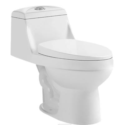 China Double-Flow Ceramic Siphonic Toilet Bathroom Sanitary Ware One Piece Toilet With P-trap for sale