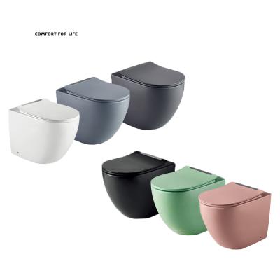 China Ceramic Double-Flow Wall Hung Toilet Wall Mounted Toilet Rimless Bowl for sale