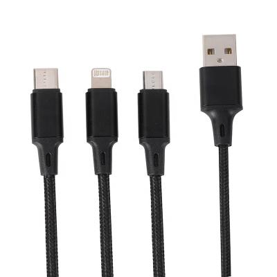 China Hot selling new electronics products 3 in 1 data cable fast charging micro usb data cable for iphone type c for sale