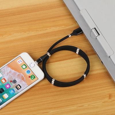 China Mobile Phone Types Magnetic Absorption Nano Charger Data Cable 3 IN 1 USB Charging Cables For Android Cable Micro USB for sale