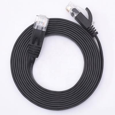 China PVC+0.57CU specialized in ethernet cable network cables utp cat6 patch cord flat computer cable cat6 1m with Rj45 connectors for sale