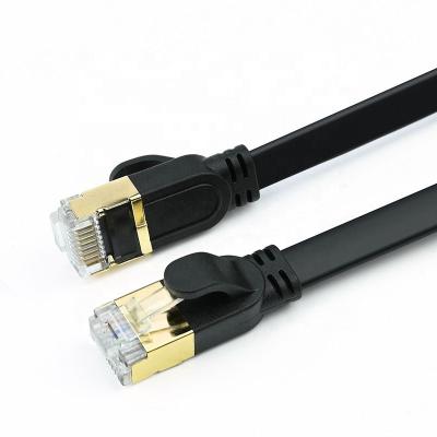 China High Quality PVC+0.57CU rj45 cat6a Ethernet Patch Network Lan Cable STP Network Flat Cable for sale