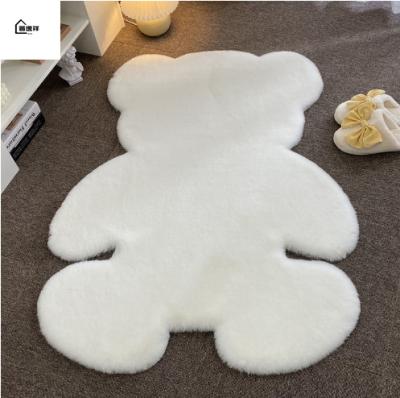 China Custom Non-Slip Modern Multicolor Plush Area Rug Plush Area Rugs Faux Fur Covering Rug for sale