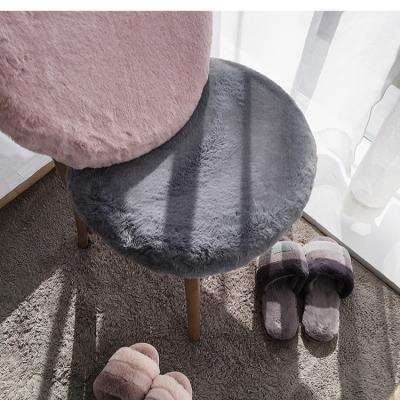 China Winter Warmly Rabbit Fur Floor Non-slip Soft Cover Mats Fluffy Plush Carpet Cushion Non Slip Mat Pad For Bedroom for sale