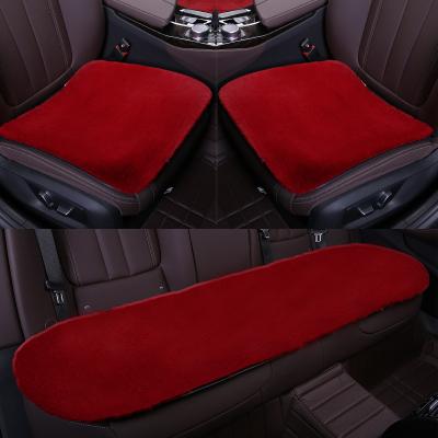 China Cute/Cartoon Winter Universal Car Plush Front Seat Cover Cushion Auto Protective Soft Mat Seat Mat for sale