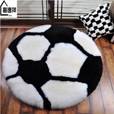 China Good Quality Custom Logo Wool Carpet Plush Chair Cover Washable Carpets Non-slip for sale