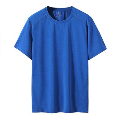 China Anti-Wrinkle Sports T-shirt Men Quick Dry Shorts Sheaths Mesh Cotton Plus Summer Casual Oversized Top Tees for sale