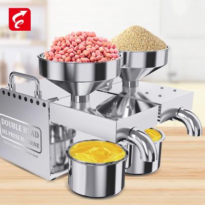 China Hotels Stainless Steel B02 Double Head Oil Presser Machine Home/Automatic Peanut Oil Press Commercial for sale