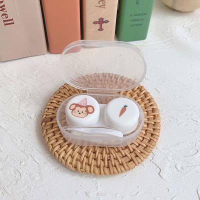 China High Quality Solid Color Portable Pocket Contact Lenses Storage Square Contact Lens Case Glass Accessories for sale