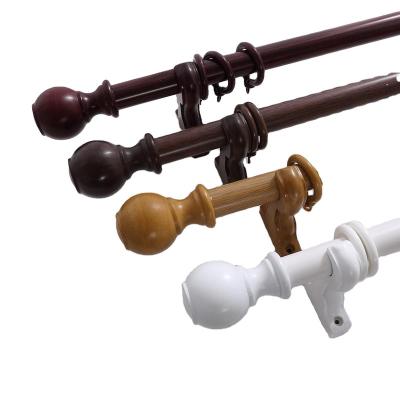 China Modern Factory Selling Modern 28MM Aluminum Alloy Metal Curtain Rods Accessories With Head For Household for sale