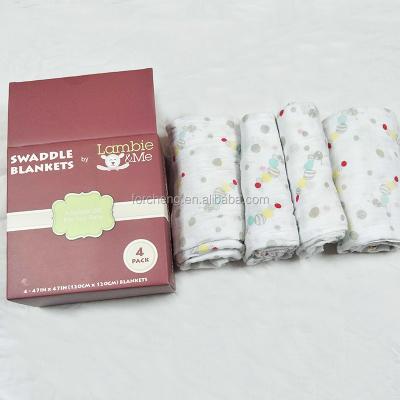 China Flame Retardant Wrap Newborn Blankets Cotton Baby Muslin Fabric for sale