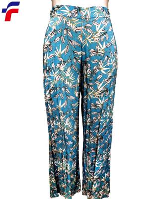 China Rayon print folige anti-pilling woven splash sale women's hot linen pants for sale