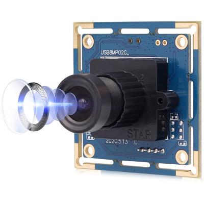 China Industrial 8MP USB MJPEG/YUY 2 ELP 8MP High Resolution Sony IMX179 USB Webcam 2.1mm Wide Angle Lens Camera Module For PC for sale