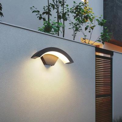 China 18w 24w 30w 36w Wall Mount Garden LED Wall Light Human Body Sensor IP65 Waterproof And Rainproof Aluminum Acrylic Outdoor Light for sale