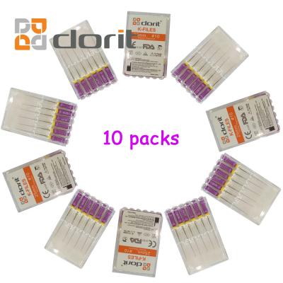 China Removal of ivory; root canal forming Dorit 10 packs dental endo K-files, #10, needle files, purple color, 25mm for sale