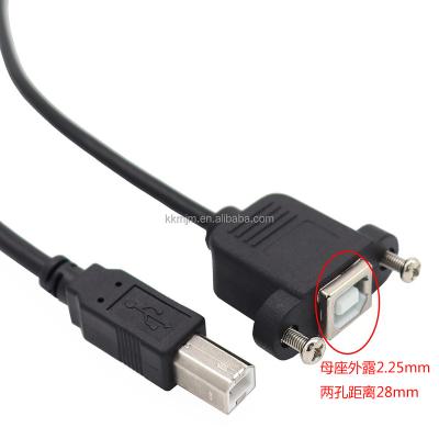 China Printer USB B Male to Printer Extension Cable USB B Female Male to USB B Female with Panel Mount Screw Lcok Cable for sale