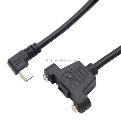 China Camera 0.3m/0.5m 90 Degree Mini USB 5Pin Extension Cable Straight Male To Female Cable for sale