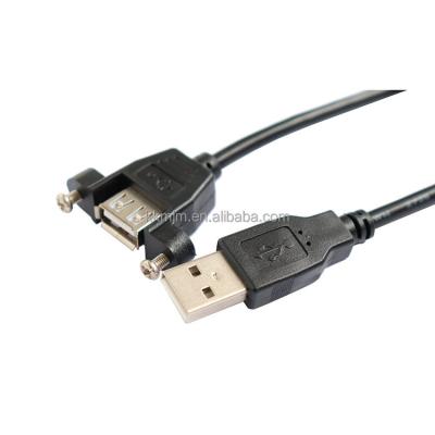 China COMPUTER Wholesale Usb 2.0 Extension Cable Male To Female Panel Mount Data Socket Charging Extension Cable With Screw for sale