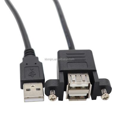 China COMPUTER USB2.0 to Dual USB Extension Cable with Ear Panel Mount Double USB2.0 Cable Cord for sale