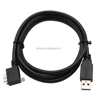 China Elbow 1.2M Micro B Cable USB A COMPUTER Straight 90 Degree L Male USB 3.0 To Micro USB B Male Cable With Ears Can Be Fixed for sale