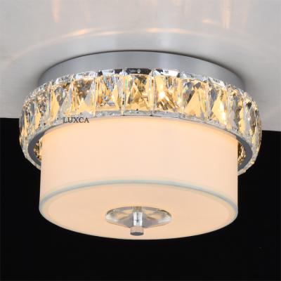 China Luxca Outdoor Mounted Round Cake Shape Modern Crystal Ceiling Lamp LED Ceiling Lights For Home Use for sale