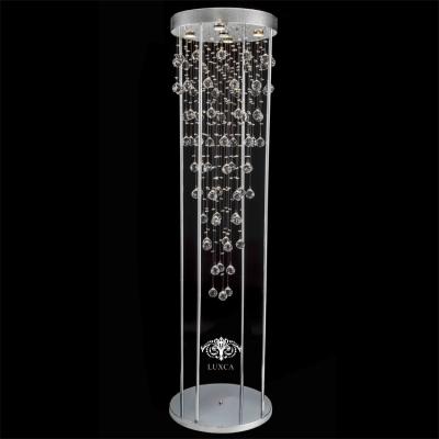 China Luxca Post-Modern Contemporary Luxury Hot Sale Customized Indoor Hotel Lobby Modern LED Crystal Floor Lamp for sale