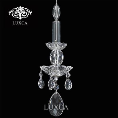 China Modern Small Crystal Vitreous Candle Head Pendant Light from Luxca for Porch Hallway for sale