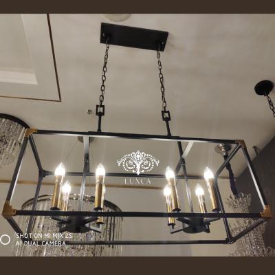 China Modern Nordic Simple Indoor Light Bedroom Restaurant Style Chandelier Gold And Black Metal LED Lights for sale