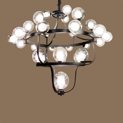 China Modern American Country Dining Room Ceiling Fashion Living Creative Hotel Decoration LED Lights Bean Molecular Luxury Magic Chandeliers for sale