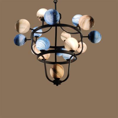 China Creative Living Modern Modern Planet Chandelier Dining Room Ceiling Hotel Decoration LED Lights Bean Molecular Luxury Magic Chandeliers for sale