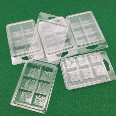 China 100% Recyclable PET Hot Sales 6 Cell Clamshell Packaging For Wax Melts With Love Heart Designs for sale