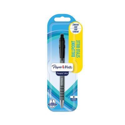 China Materials Papermate Flexgrip Retractable Black Tip Pen Blister Card for sale