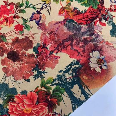 China 2022 fashion styles beautiful rayon fabric QUICK DRY digital printing rayon woven 100% viscose printed fabric for dress for sale