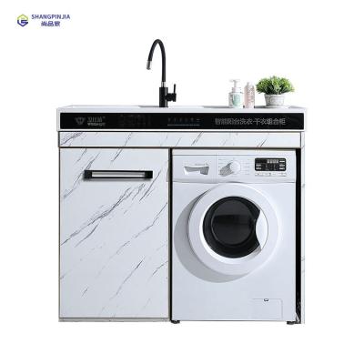 China Modern Single Basin Bathroom Washing Machine Smart Stainless Steel Cabinet With Drying Function for sale