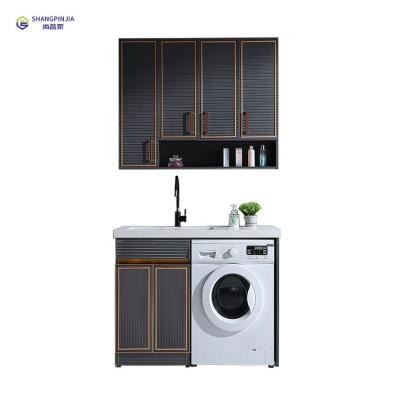 China Modern Single Basin Bathroom Washing Machine Smart Stainless Steel Cabinet With Drying Function for sale