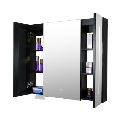 Κίνα Bathroom Mirror Furniture 2021 Newest Style Waterproof Luxury Bathroom Vanity Solid Wood Wall-hung Type LED Graphic Design προς πώληση